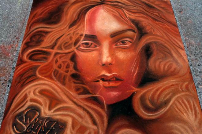 lady street painting lakeworth