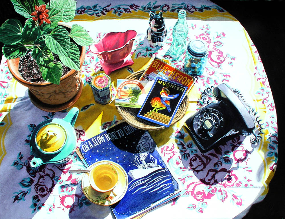 boat china still life painting john bayalis