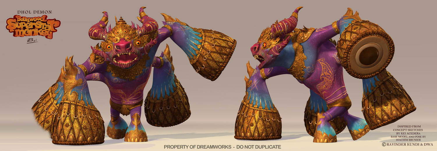 dhol demon bollywood superstar monkey 3d animation