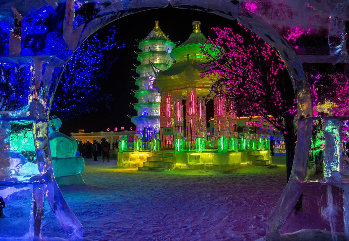 frosty garden harbin ice festival china