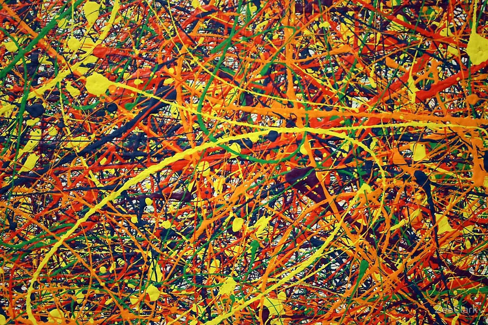colorful abstract painting jackson pollock