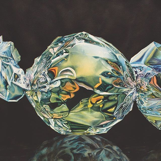 candy wrapper painting