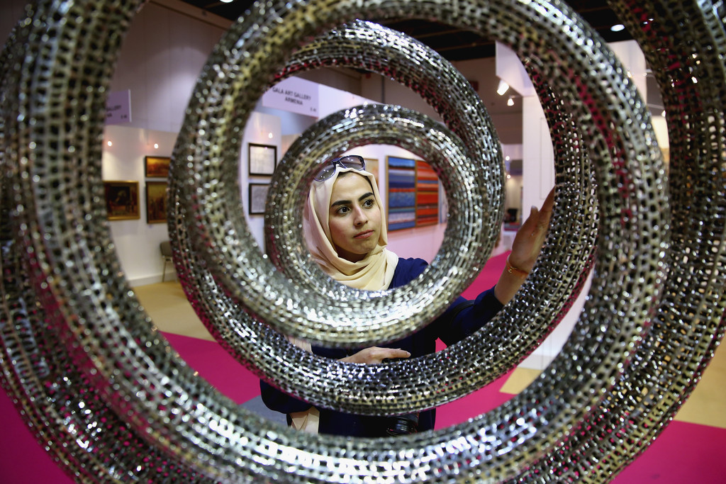 spiral sculpture dubai art festival