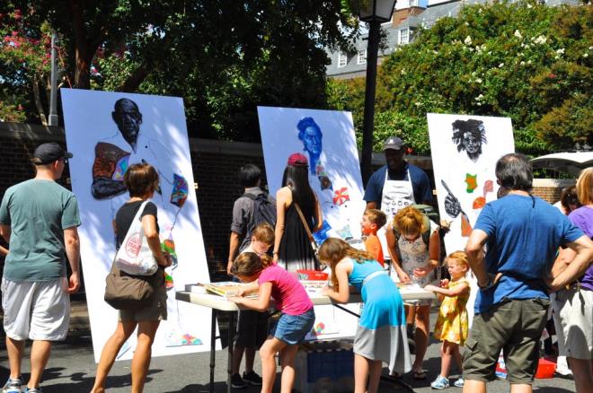 alexandria king street art festival artists at work