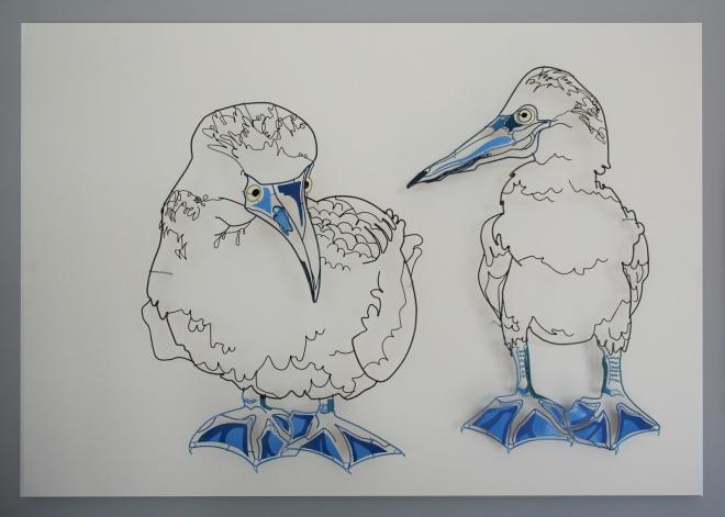 birds drawing sculpture