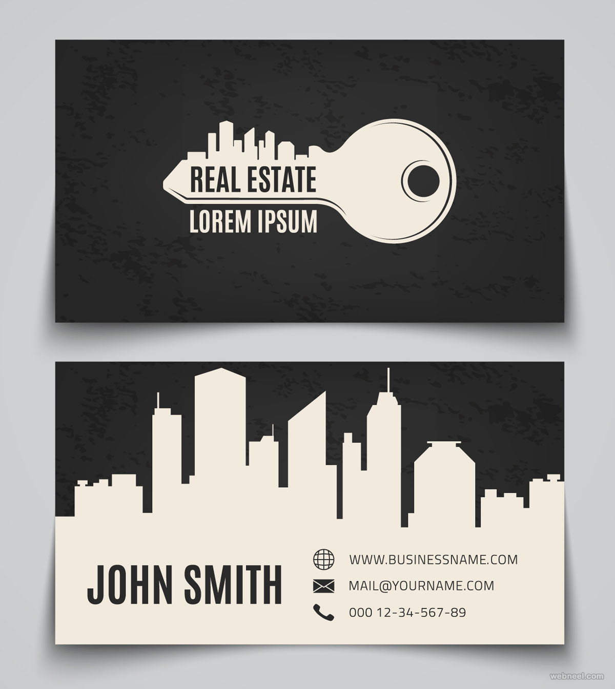 real estate business card design