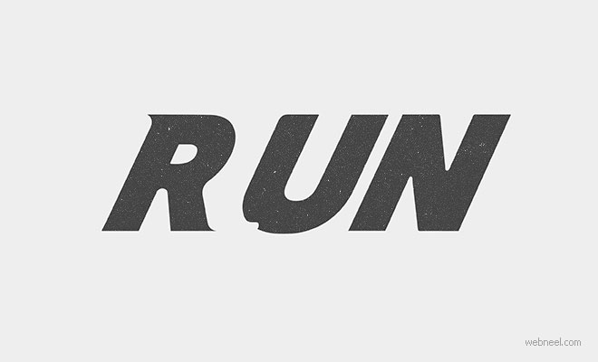 creative logo design run